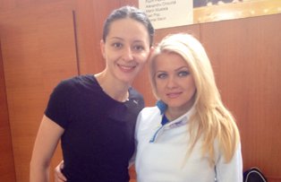 Cristina Dochianu a luat lectii de scrima de la Ana Maria Branza
