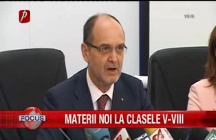 Materii noi la clasele V-VIII