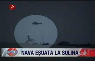 Nava esuata la Sulina