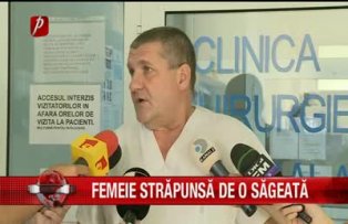 Femeie strapunsa de o sageata