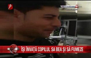 Isi invata copilul sa bea si sa fumeze