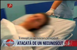 Atacata de un necunoscut