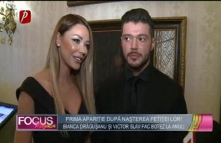 Bianca Dragusanu si Victor Slav fac botezul la anul