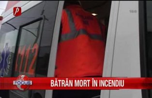 Batran mort in incendiu