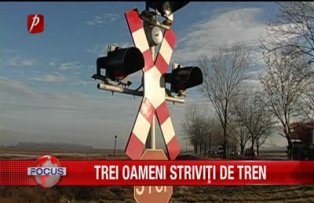 Trei oameni striviti de tren