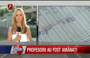Profesorii au fost amanati