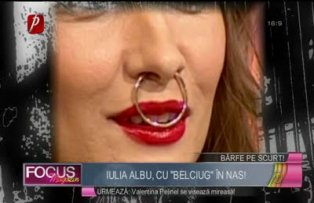 Iulia Albu, cu "belciug" în nas!