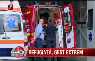 Refugiată, gest extrem