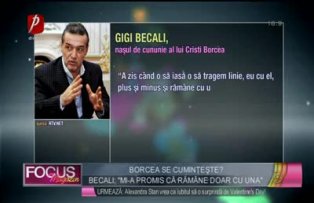 Borcea se cuminţeşte? Becali: "Mi-a promis că rămâne doar cu una"