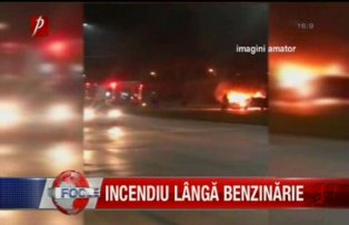 Incendiu langa benzinarie