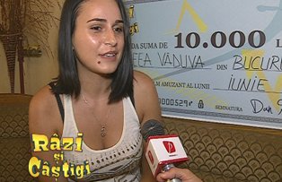 Încă un premiu de 10.000 de lei la „Râzi şi câştigi”!