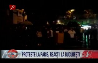 Protest la Paris, reactii la Bucuresti