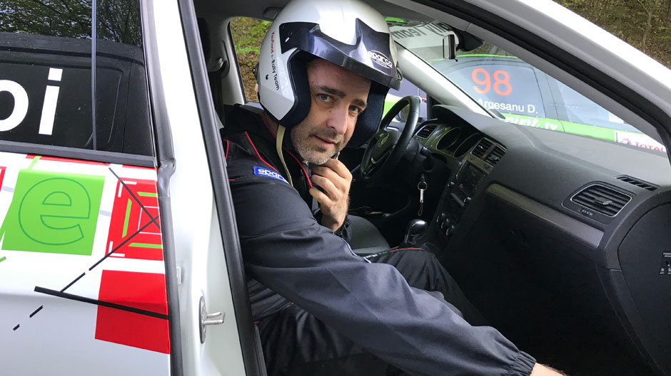 Marius Saizu la Campionatul National de Viteza in Coasta Dunlop 2018 alaturi de campionul national Sorin Ghisoiu