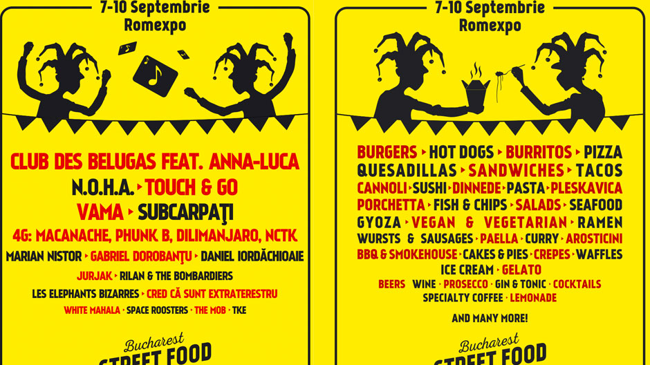 Cel mai mare eveniment de street food din Europa de Est are loc la Bucureşti între 7 şi 10 septembrie